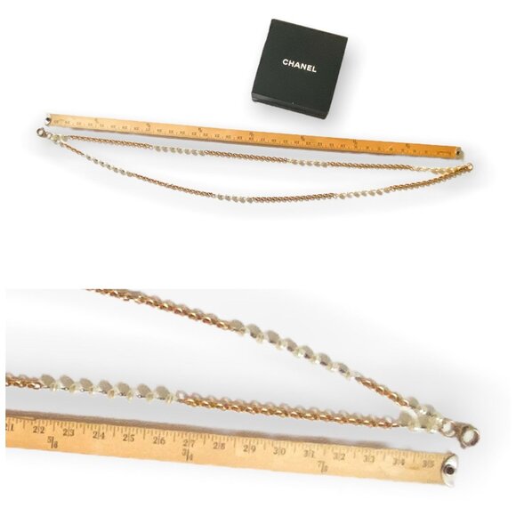 Vintage Chanel 1980s Double-Strand Faux Pearl Necklace 36”–CC Logo Clasp, box - Picture 15 of 15